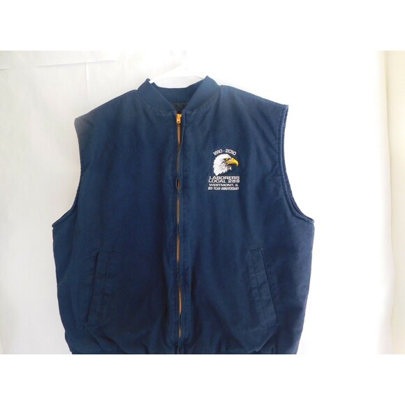 King Louie LABORERS LOCAL 288 Dark Blue Vest 100 Anniversary Mens Sz L made USA - Picture 8 of 8